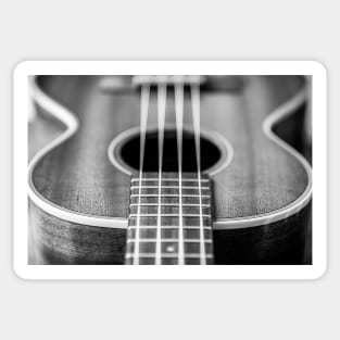 Tenor Ukulele in Black and White Sticker